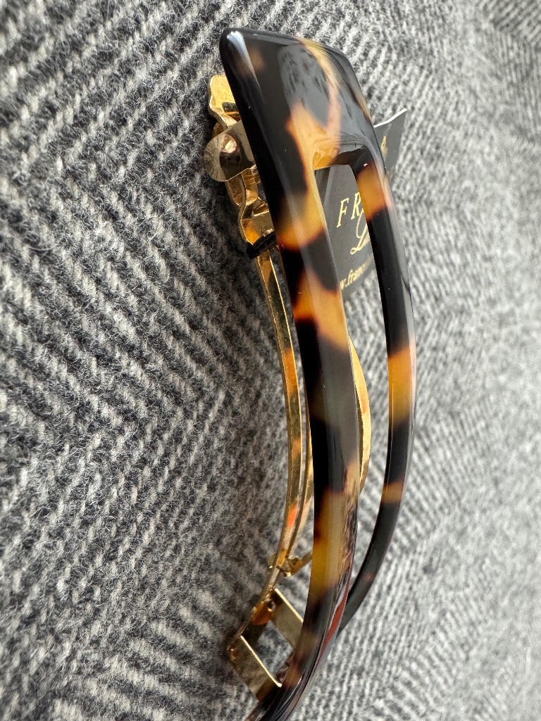 Nwt, France Luxe, Cut Out Barrette, In Tortoiseshell Pattern — image 5 of 8